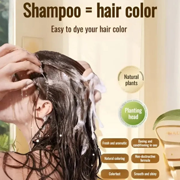 Japanese Long Lasting Natural Hair Dye Shampoo ((Buy 1 Get 1 Free))